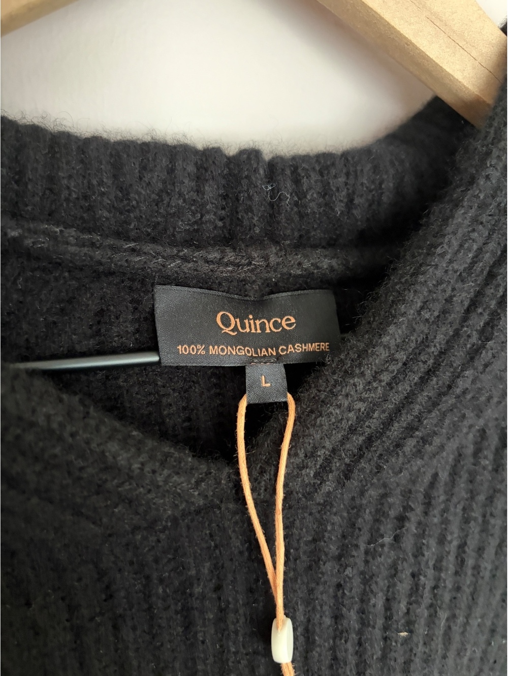 NWT Quince Men's Mongolian Cashmere Fisherman Pullover Hoodie Large - Picture 4 of 4
